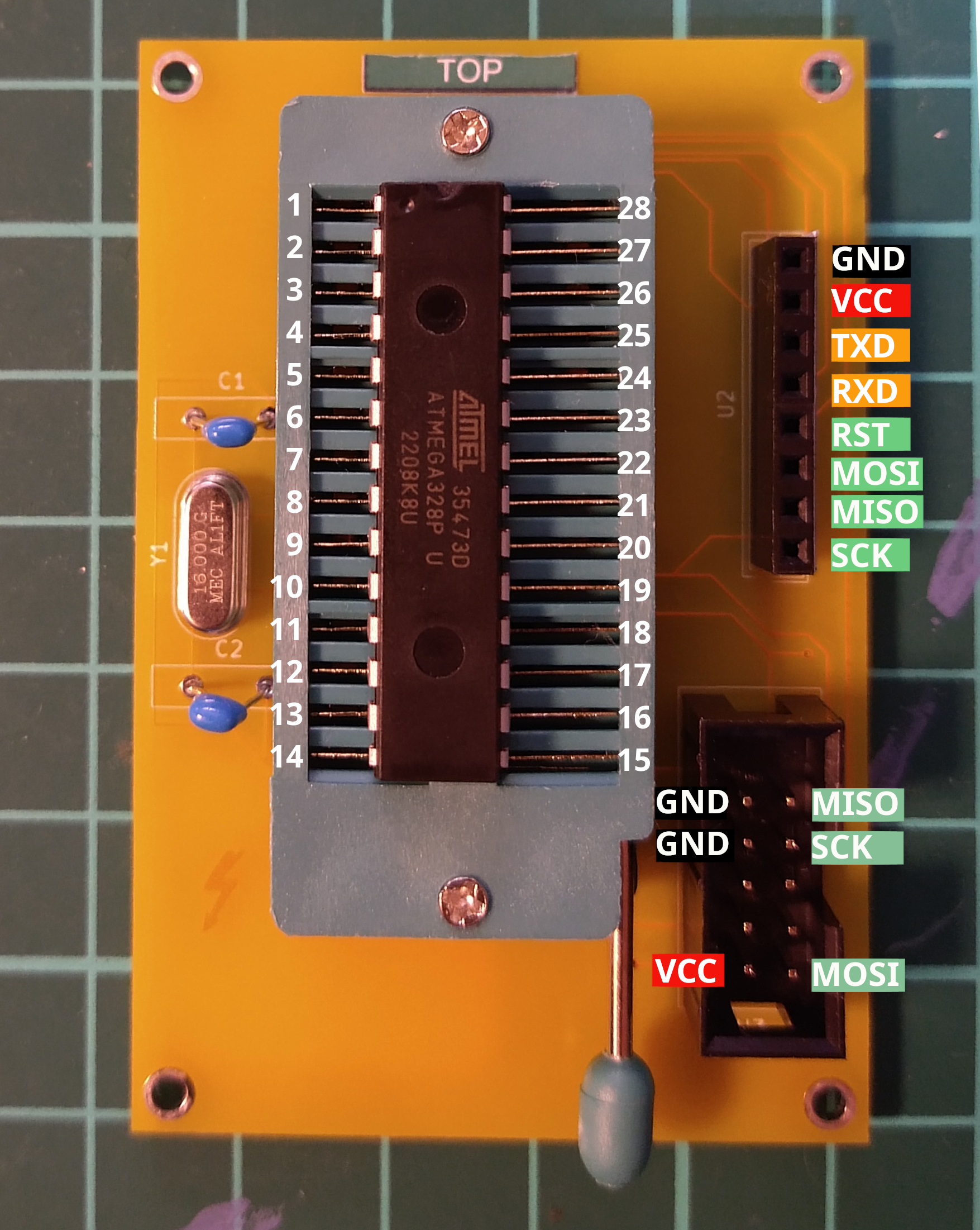 Atmega328P スケッチ書き込み装置治具